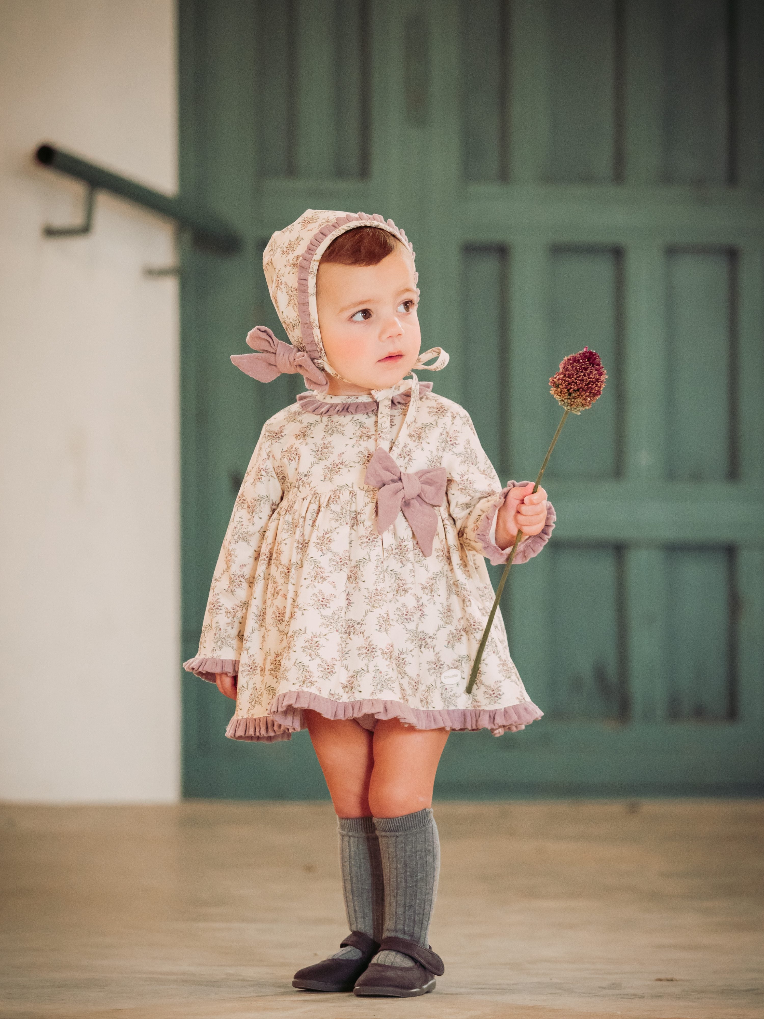 VESTIDO FLORES BEBE 3P