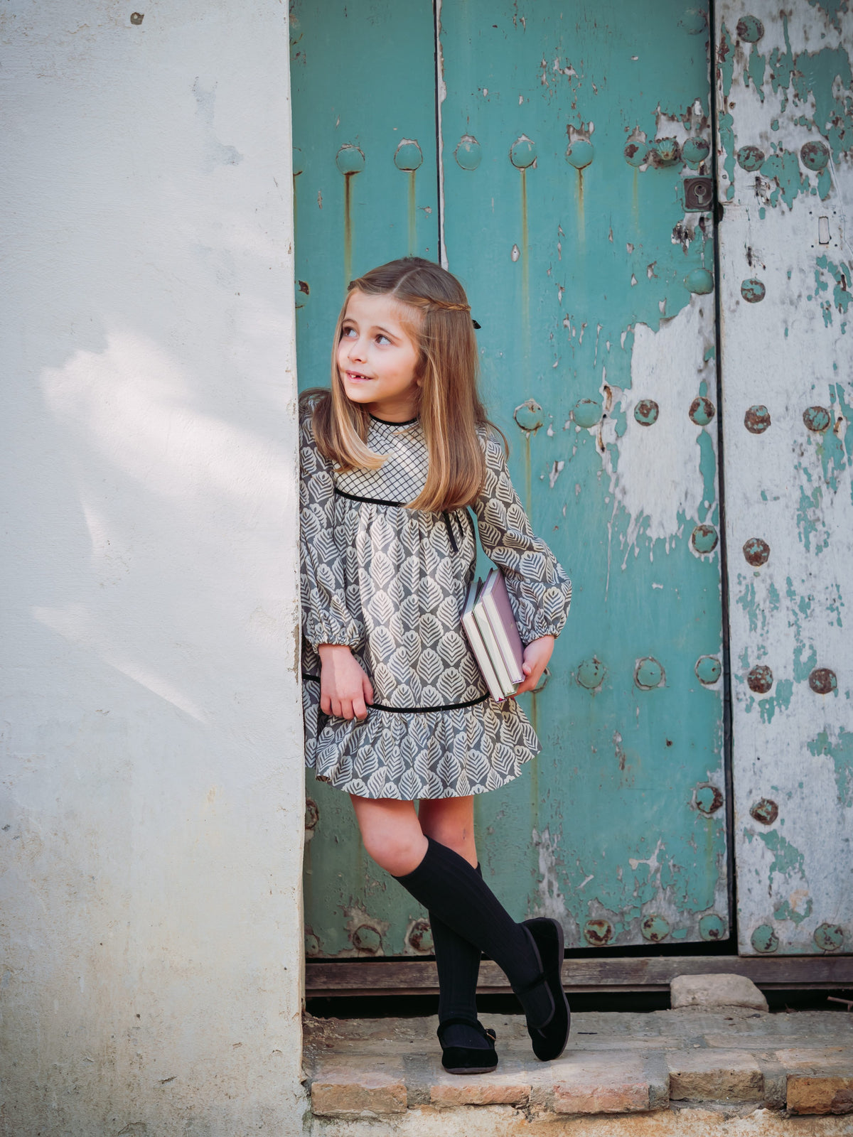 VESTIDO HOJAS NIÑA